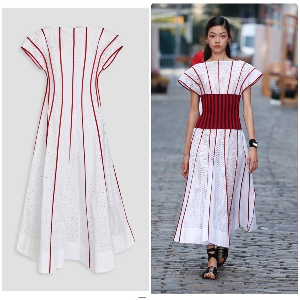 New Tory Burch Honeycomb Eyelet Dress